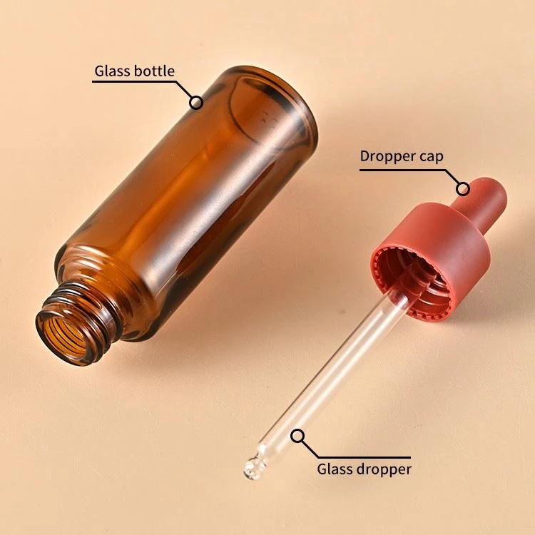 serum glass bottles with  dropper
